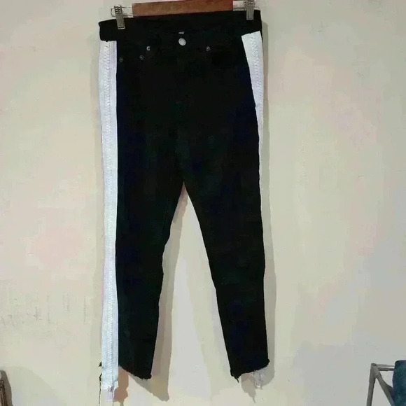 P5050 carmar Los Angeles black with white full zip leg size 27 - Picture 4 of 7